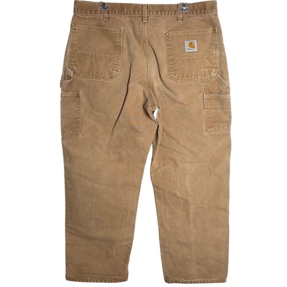 Vintage Carhartt double knee pants Tan brown Cargo Durable Workwear 38 x 30 USA - Picture 2 of 4